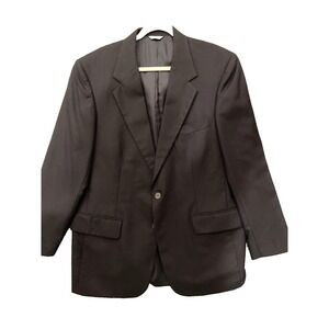 Savile Row‎ Wool Sports Jacket 42R Suit Blazer 2 Button Dark Navy Blue